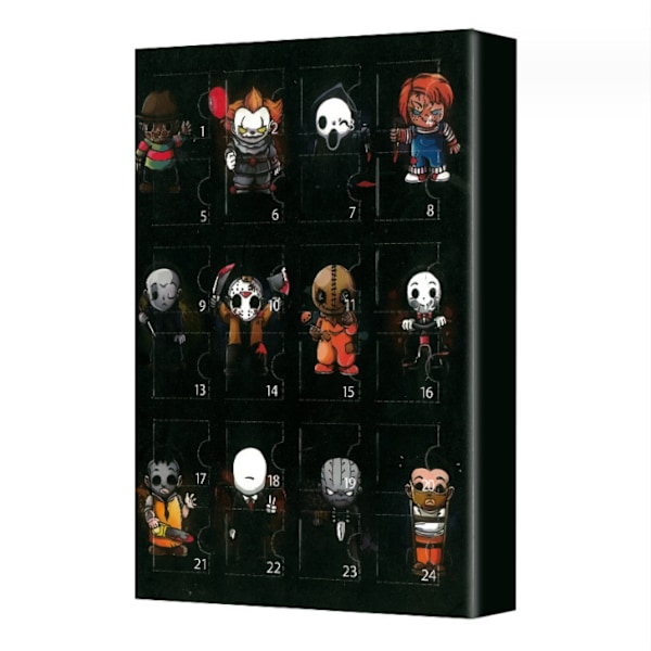 Julklappstips 2023 Halloween Adventskalender med 24 Smycken Nedräkning Blind Box Leksaker-sfssscs Halloween Blind Box A (160G)