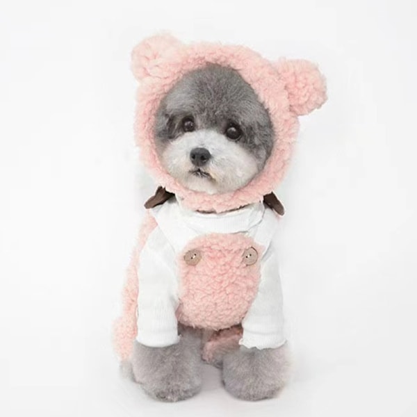Söpö päähine kissoille ja pennuille Fleece Karhu Hattu Pehmeä Lämmin