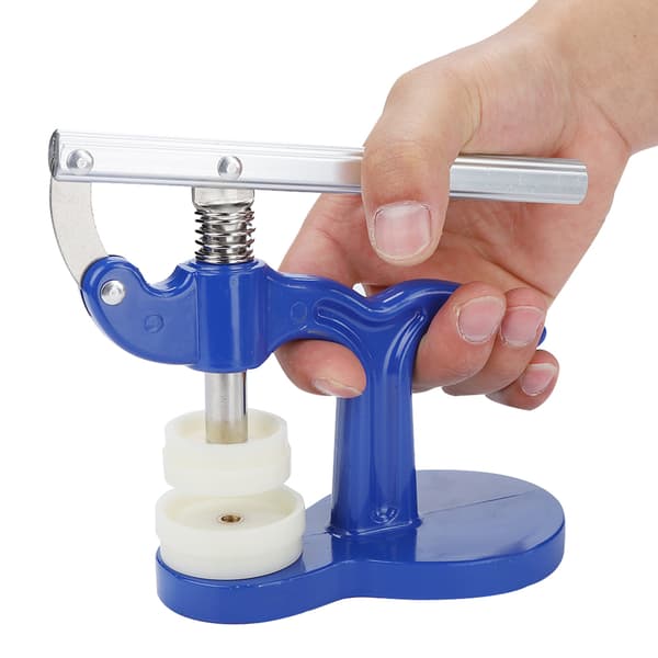 Watch Back Case Closer Press Watchmaker Press Tool with 12 Dies, Blue-FA-