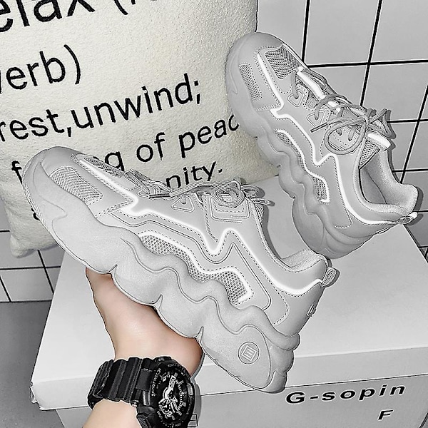Herrsneakers Andas Løpesko Mote Sportsko 3Azl119 Grå Gray 42