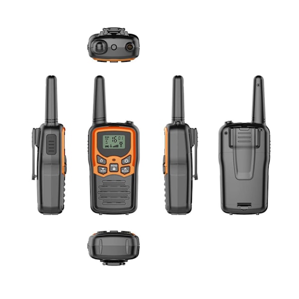 Långdistanse Walkie Talkie for voksne med 22 FRS-kanaler, Familie Walkie Talkie med LED-lommelykt VOX LCD-skjerm for fotturer, camping (Pakke