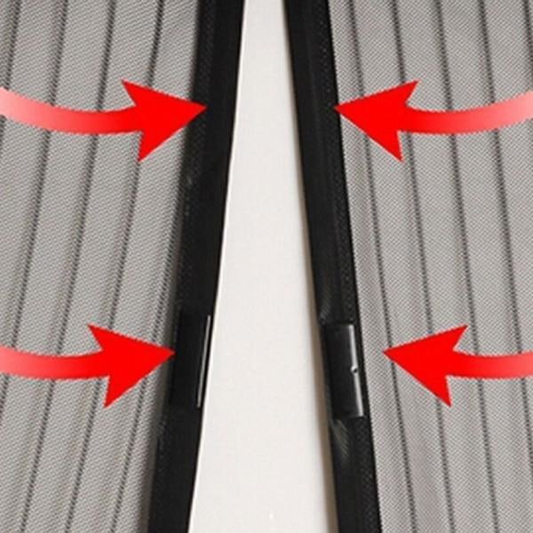 Insektnet til dør 80/90/100 Bred x 210/220 cm Magnetisk Myggenet black 408