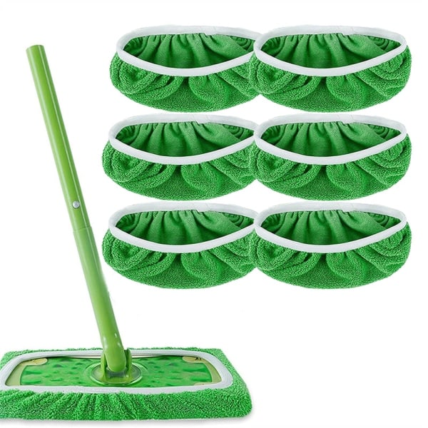 Swiffer Sweeper Mopp Refiller, Kluter til Swiffer Gulvmopp, Gjenbrukbar Deksel 6PCS 6PCS