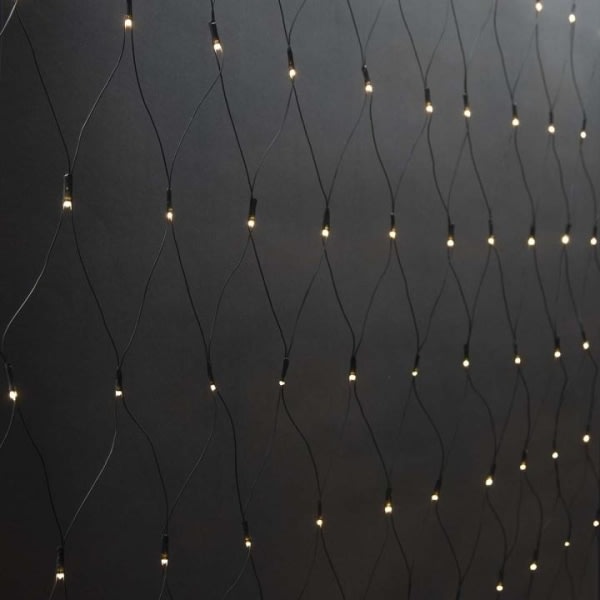 Dekorative nettlys | Varmhvit | 160 LED | 2 x 1 m | Lys