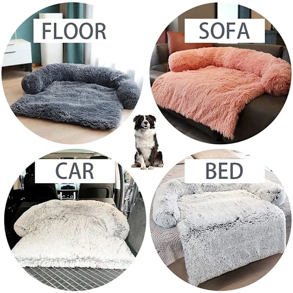 Avtakbart og Vaskbart Trekk til Hundesofa - Mørk Grå dark gray L