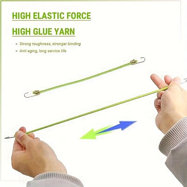 10 tommer elastiksnore med kroge 12 stk grøn 12pcs Green
