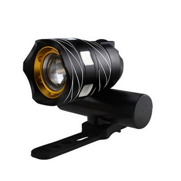 USB Genopladelig 300LM XM-L T6 LED Cykellys Cykel Forlygte Black