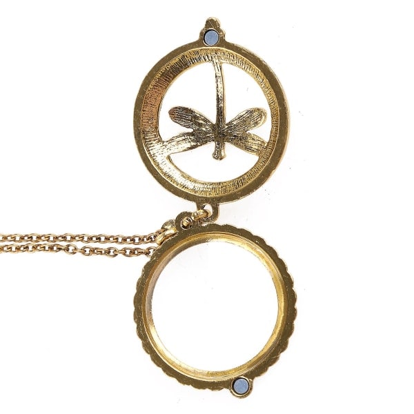 Metall Lupp Halsband Vintage Kedja Lupp