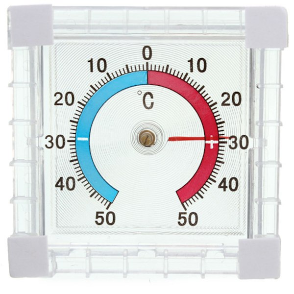Utendørs termometer for vinduet transparent plastic