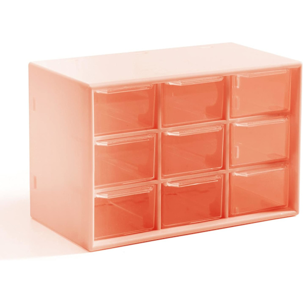 9 Gitter Anti-støv Desktop Smykker Diverse Plast Opbevaringsboks