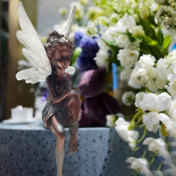 Udendørs fe have elver havefigurer, fe figur