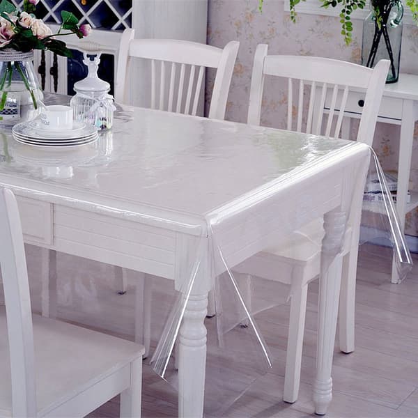 Klar transparent PVC-bordsduk bordskydd vattentät 0,25 mm (140*160 cm)-FA-