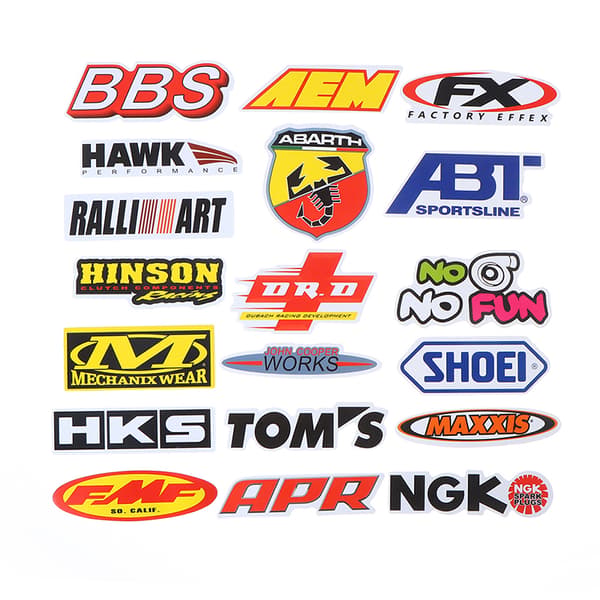 100 STK Racing Bil Klistremerker Graffiti JDM Bil Modifikasjon Vanntett A-FA-