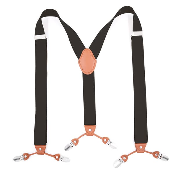 Herrer Y-formede brede kraftige seler med 4 metalklemmer-FA12-