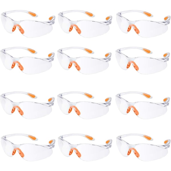 12-pack skyddsglasögon Arbetssäkerhetsglasögon med klara linser A