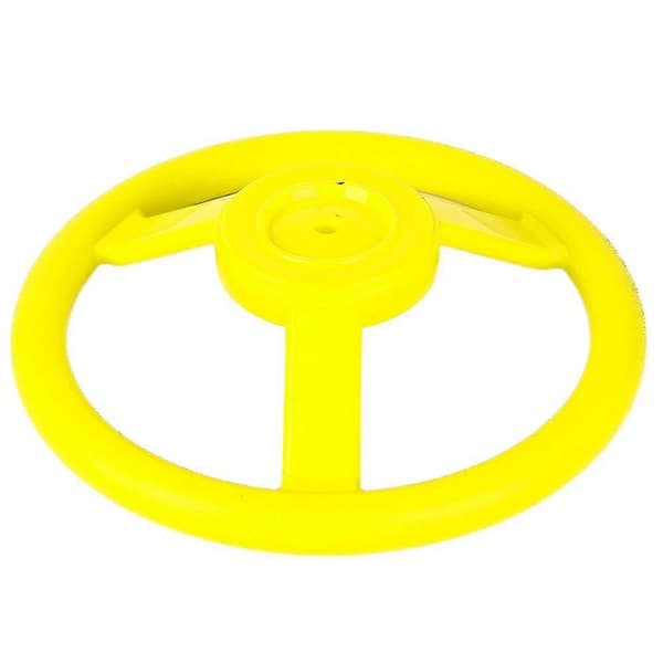 Small Plastic Steering Wheel for Outdoor Playground, Swing Set Accessory (Yellow)-FA-