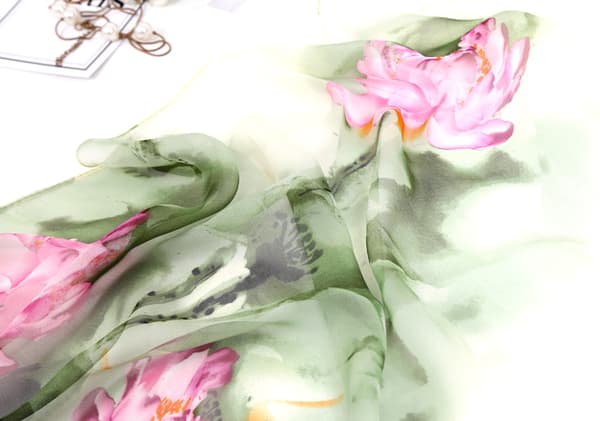 Et rødt 160 × 50 cm kvindeligt lotus silketørklæde-FA-