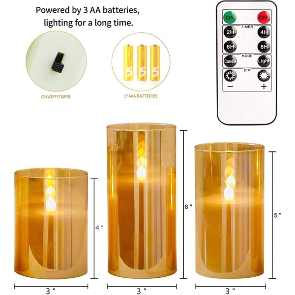 Flameless LED Candle Light, with Realistic Flickering Flames
