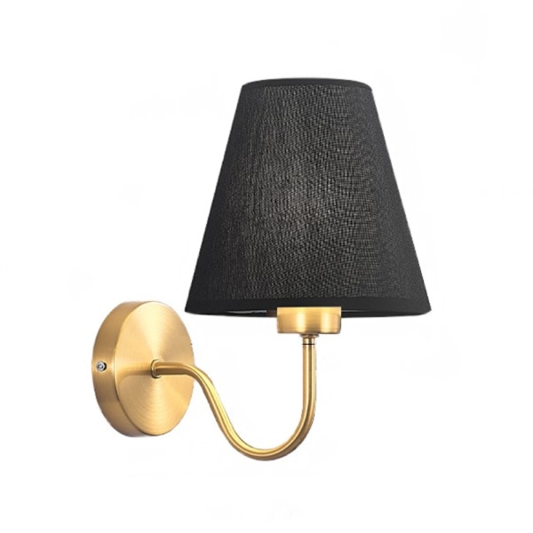 Vägglampa för inomhusbruk, tyg, kreativ enkelhet Modern Black