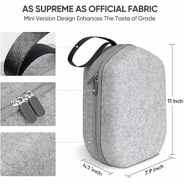 Hard case kompatibelt med Meta/Oculus Quest 2 Basic/Elite-versjon, stort cover Stort