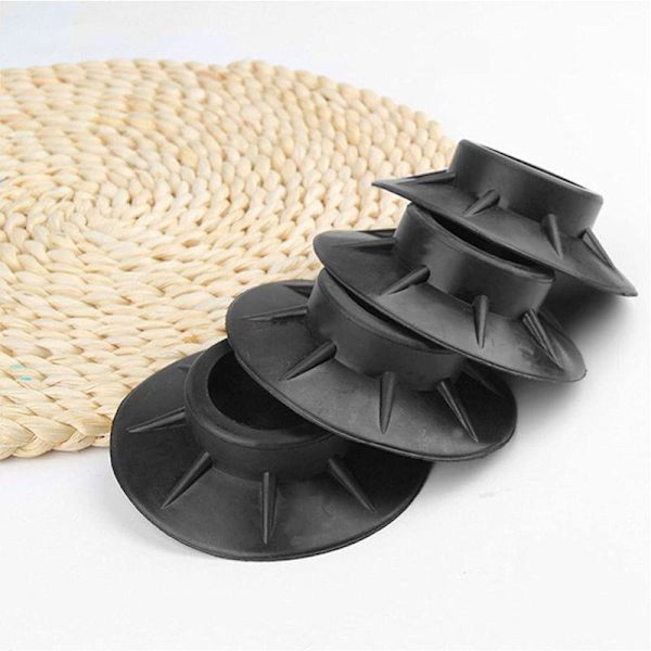 4x Vibrationsdämpare - Gummifötter till Tvättmaskin black 128