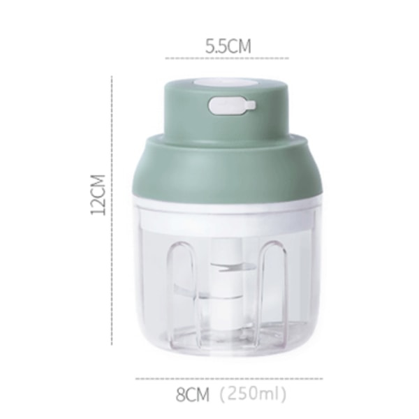Grøn elektrisk hvidløgspresser Mini Crusher Holdbar Robust Cordle