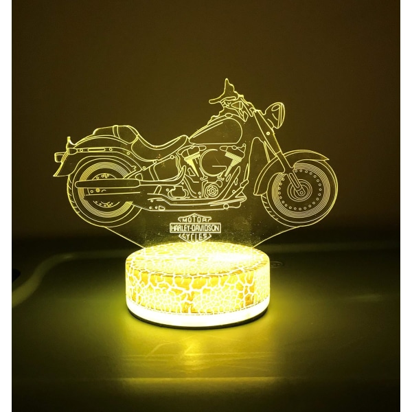 Harley Davidson Motorcykel Lampa Nattljus Gåvor 3D 7 Färg