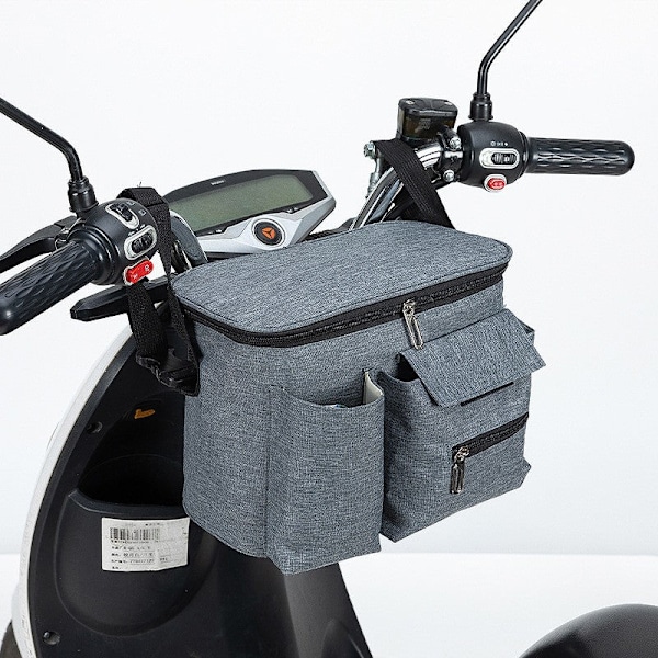 Elcykel Ridväska Väska Regnrock Förvaring Motorcykel Hängväska Cykelko light grey