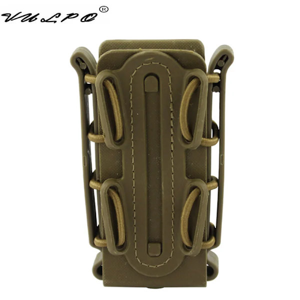 VULPO Taktisk 5,56 mm & 7,62 mm magasinpose 9 mm pistol Molle Mag-pose Soft Shell Mag-pose 9mm Mag Pouch Green