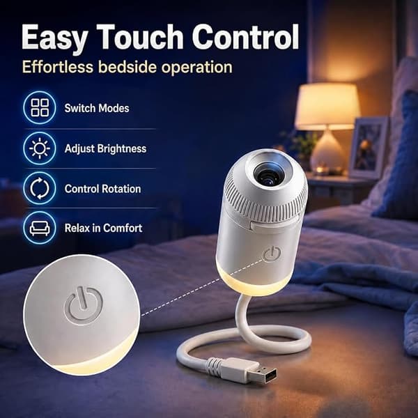 Galaxy Projector Night Light, 2-in-1 Holographic Star Projector 5D Plug and Play HD Smart Dynamic Ceiling Projector Lamp-FA- With 3 films