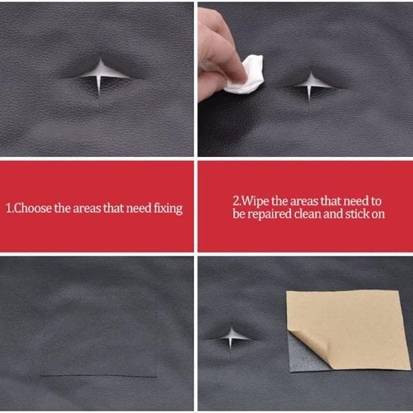 Fix Reparation Reparerende Patch Selvklæbende læder sort-FA9- 20*30cm 2stk 20*30cm 2st