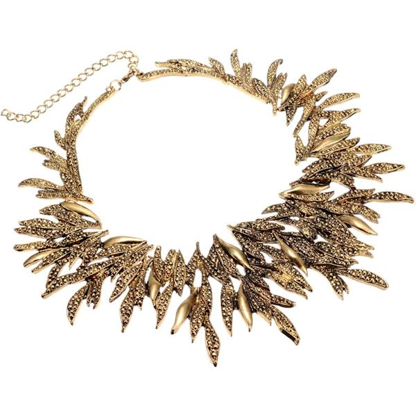 Choker Halsband Halsband för Kvinnor, Rostfritt Stål Guld Stat