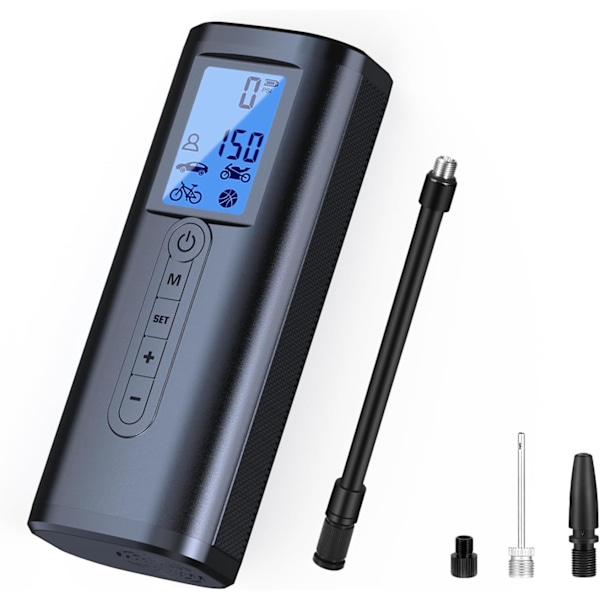AP2-P Däckpump & Power Bank (2-i-1) 150PSI Cykelpump Mini