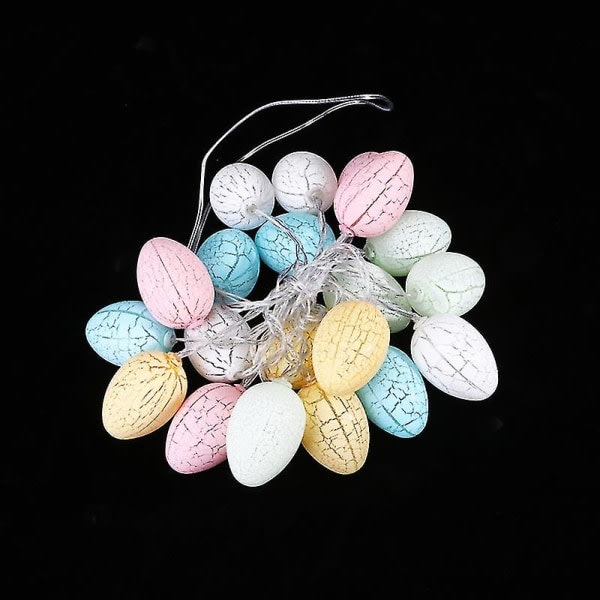 Fargerik 20 LED-lys påskeeggsdesign lysslynge USB-lysslynge