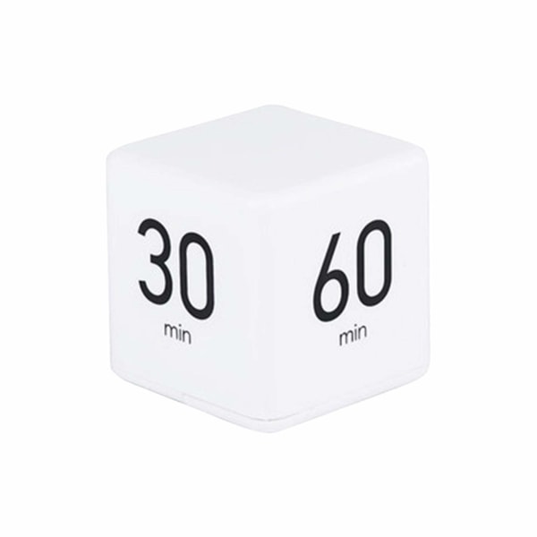 Cube Timer 15, 20,30 And 60 Minutes For Time Management (White)