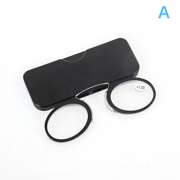 Liimattavat Mini-Clip Nenäsilta Lukulasit Ultratohuat Lukulasit 100-350 Kannettavat Presbyopia-Lasit Kotelolla A