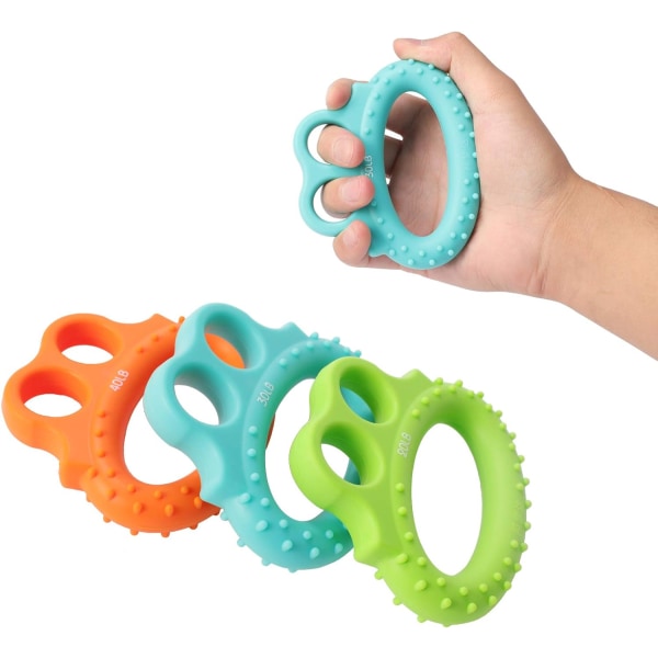 Level 3 Grip Set, Finger Exerciser, Silicone Grip Trainer