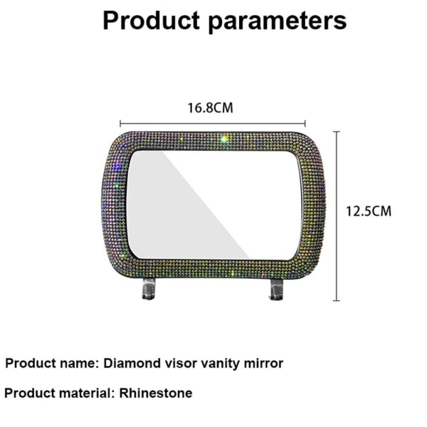 Bil Visir Dekoration Spegel Auto Kvinnor Makeup Spegel GRÖN Green