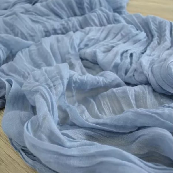 Bohemisk stil bordsløper blå polyester bordsduk gasväv