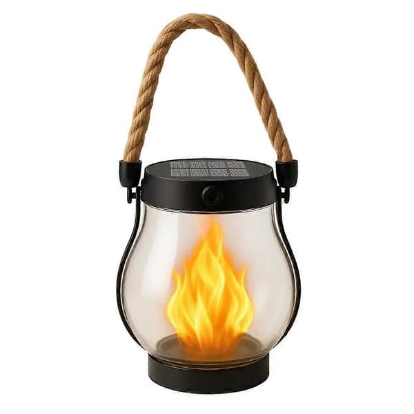 1-pack sollykta utomhusbelysning, vattentäta dansande flammor sollyktor utomhusbelysning, sollykta (1 st)-FA-