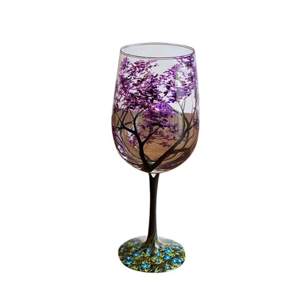 Four Seasons Tree Vinglas Sæson Glas Kop FORÅR FORÅR spring