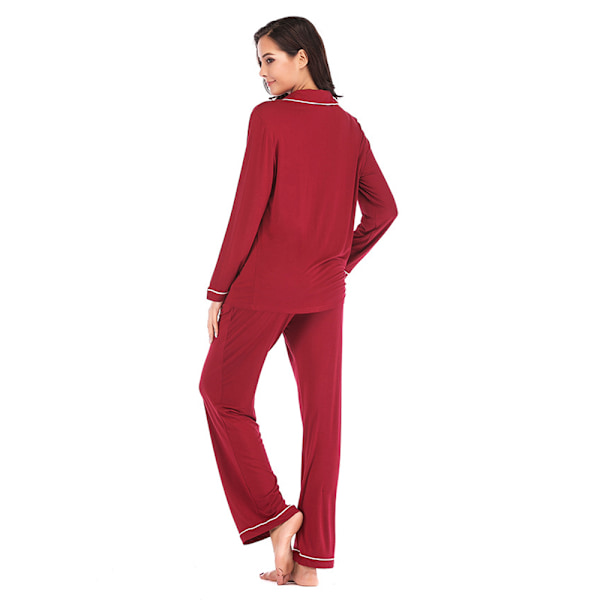 Röda Hemmakläder Pyjamas Dam Vår/Sommar Modal Lång