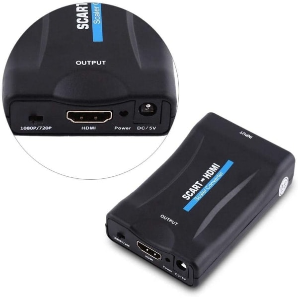 IC SCART til HDMI-omformer Scart til HDMI-omformeradapter 1080P