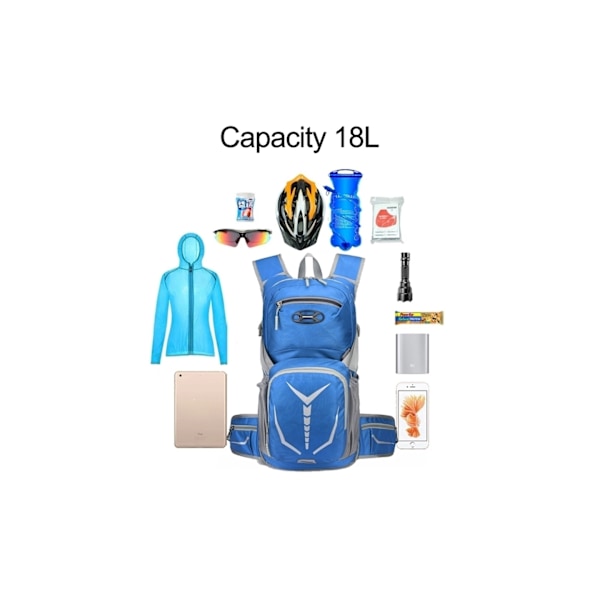 Ryggsekk 18L for løping / sykling Svart blue 620