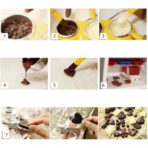 Elektrisk chokladfondue-set - chokladmaskin 220V, chokladgryta, kokare för frukt, spett, doppning, kakor, julklapp till födelsedagsfester, chokladälskare (gul)