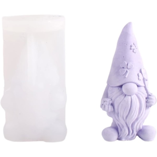 3D Tomte Epoxihartsform, Påsktomteformar Gnome I