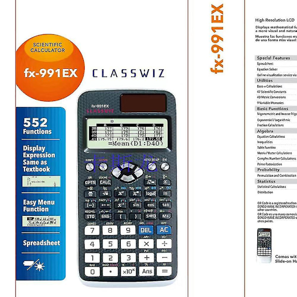 Fx-991ex Videnskabelig Lommeregner Sort