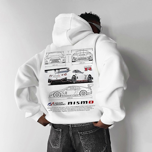 Porsche 911 Huppari Auto Print Hupparit Unisex-WELLNGS tyyli 4 style 4 2XL