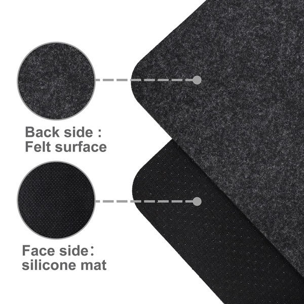 Varmebestandig matte for airfryer, 2 stk med glidefunksjon