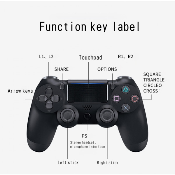 PS4-controller med berøringsskærm og seks-akset vibration PS4 ha O